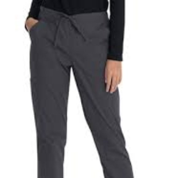 SCRUBSTAR WOMENS SZ 2 X DRAWSTRING PANTS PEWTER STRETCH GRAY MEDICAL DOCTOR NWT - Picture 4 of 13